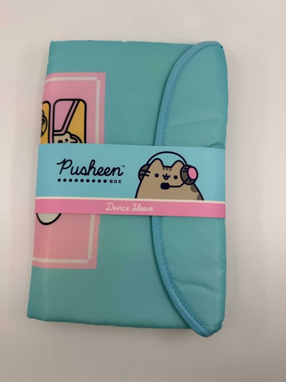 Pusheen Aqua Device Sleeve with Pink Design; Pusheen Box Exclusive